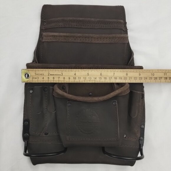 Graintex Professional Tool Nail Pocket Pouch Tanned Brown leather - Picture 6 of 6